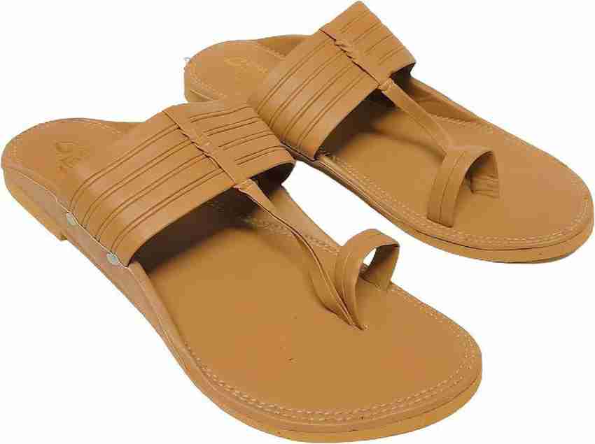 Kolhapuri Men Off White Sandals