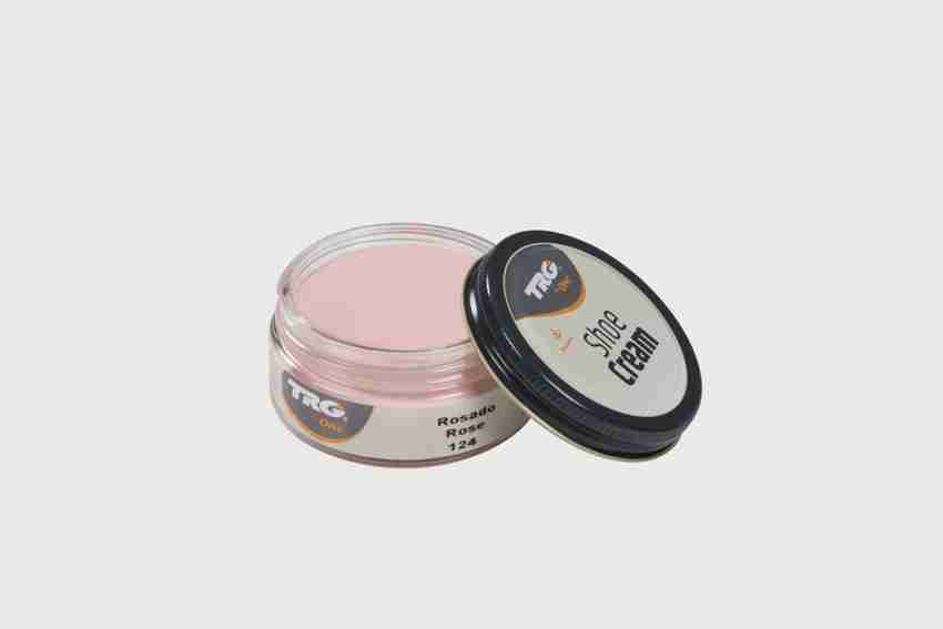 Pink leather shoe polish store