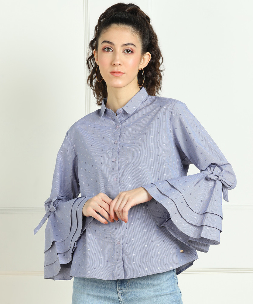 PARK AVENUE Casual Printed Women Blue Top - Buy PARK AVENUE Casual Printed  Women Blue Top Online at Best Prices in India | Flipkart.com