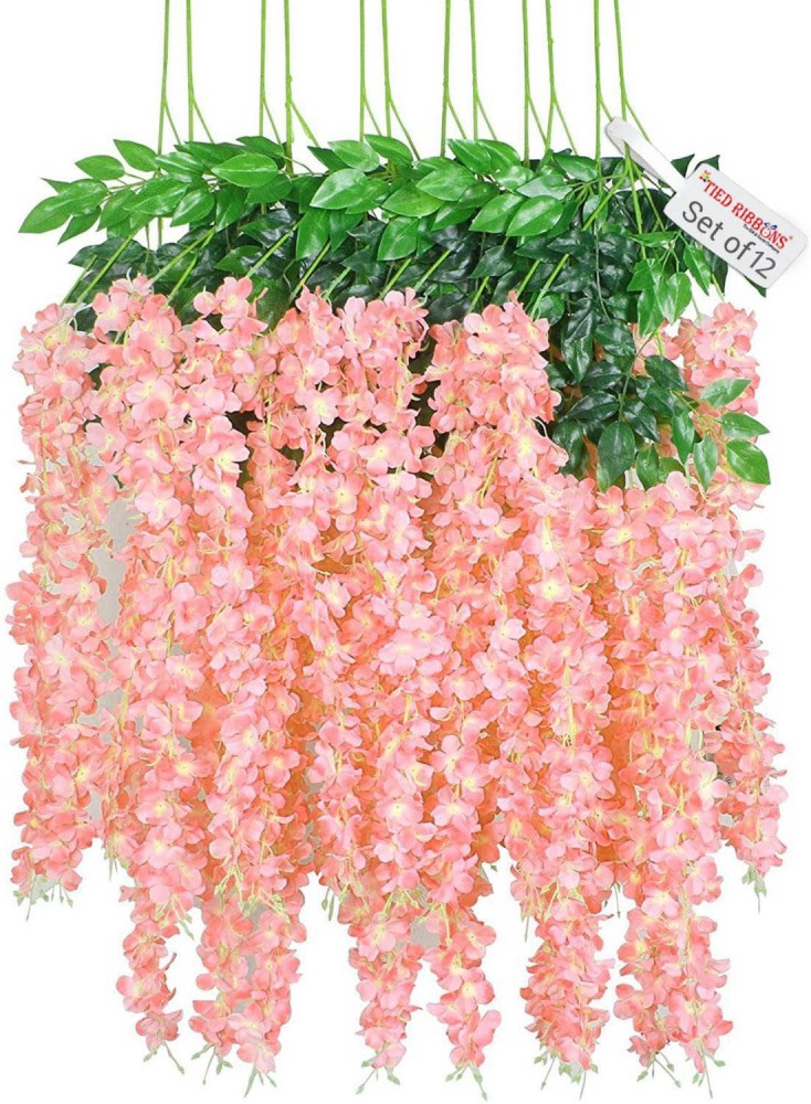 DELMOHUT wisteria flower Purple Westeria Artificial Flower Price in India -  Buy DELMOHUT wisteria flower Purple Westeria Artificial Flower online at