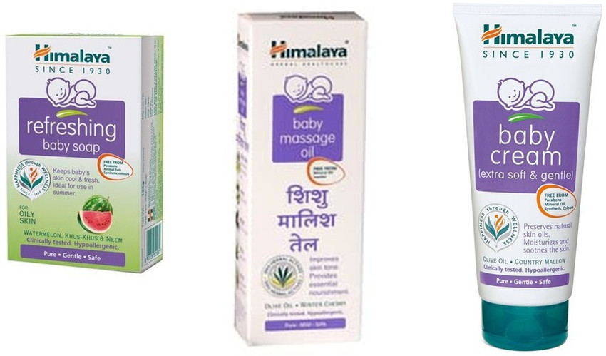 HIMALAYA BABY CREAM 100G BABY MASSAGE OIL BABY 100ML REFRESHING