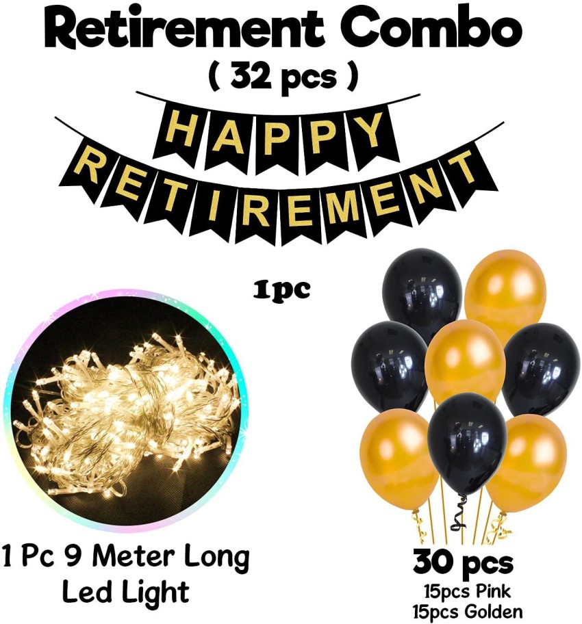 Retirement Party Decorations - 58Pcs Happy Retirement Banner
