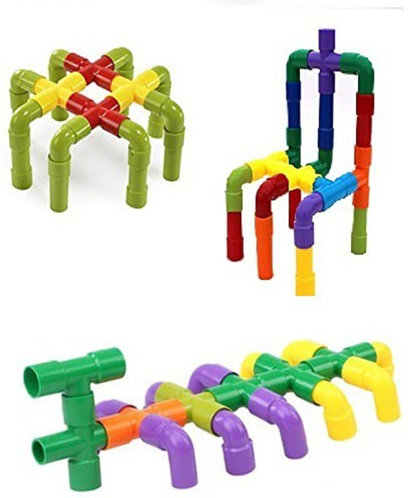 amg digital Educational Pipe Building Blocks Colorful Plastic