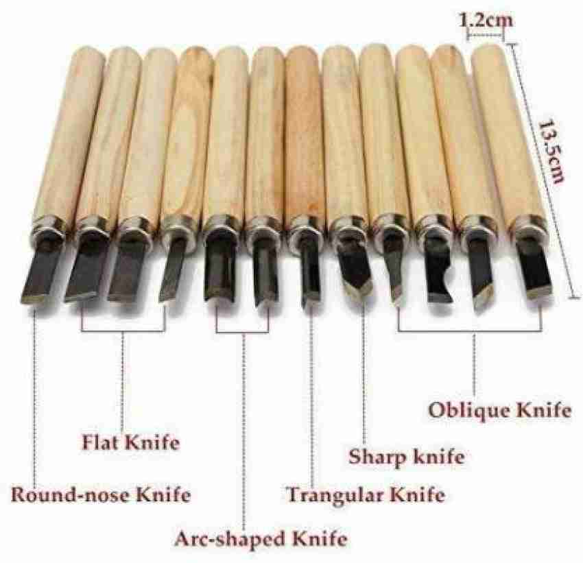 1pc Carpenter Carving Knife Wood Carving Flat Chisel For Woodcut