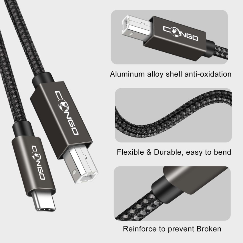 Cable USB C a USB tipo B de 1,8 m