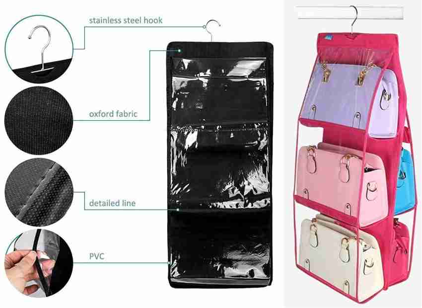 primil 6 Pocket Foldable Hanging Purse Handbag Organizer for Storage  Organizer MULTI - Price in India