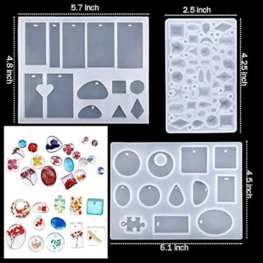 HASTHIP® 249pcs Earring Resin Moulds Kit Set Epoxy Casting Silicone Mould  Crystal Pendant Jewellery Making Molds with Earring Hooks Jump Rings Eye  Pins for Birthday Gifts Handmade Craft DIY
