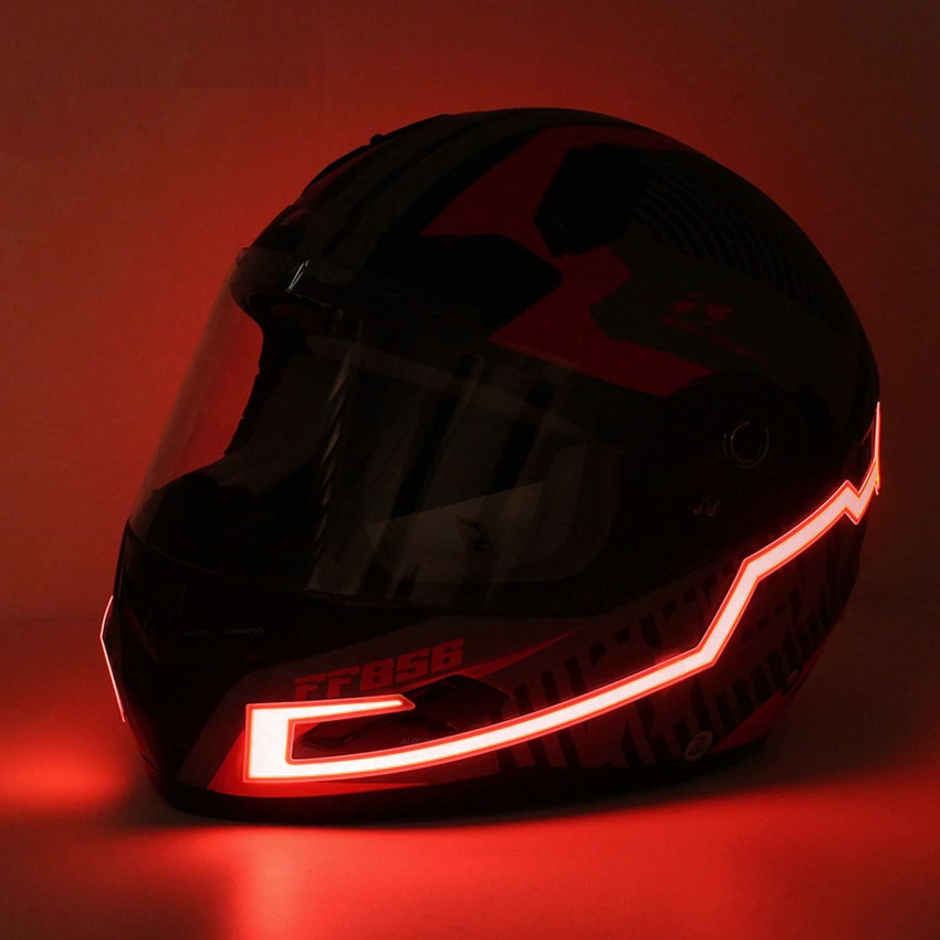 acube mart Motorcycle Bike Helmet Led Light Strip Kit Bar 3 Modes