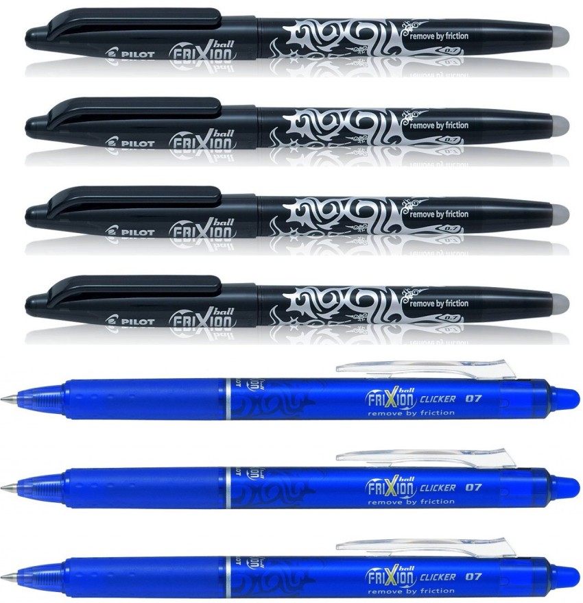 PILOT Frixion Roller Ball Pen - 0.7MM (Blue 3 & Black 4) Roller Ball Pen -  Buy PILOT Frixion Roller Ball Pen - 0.7MM (Blue 3 & Black 4) Roller Ball Pen  