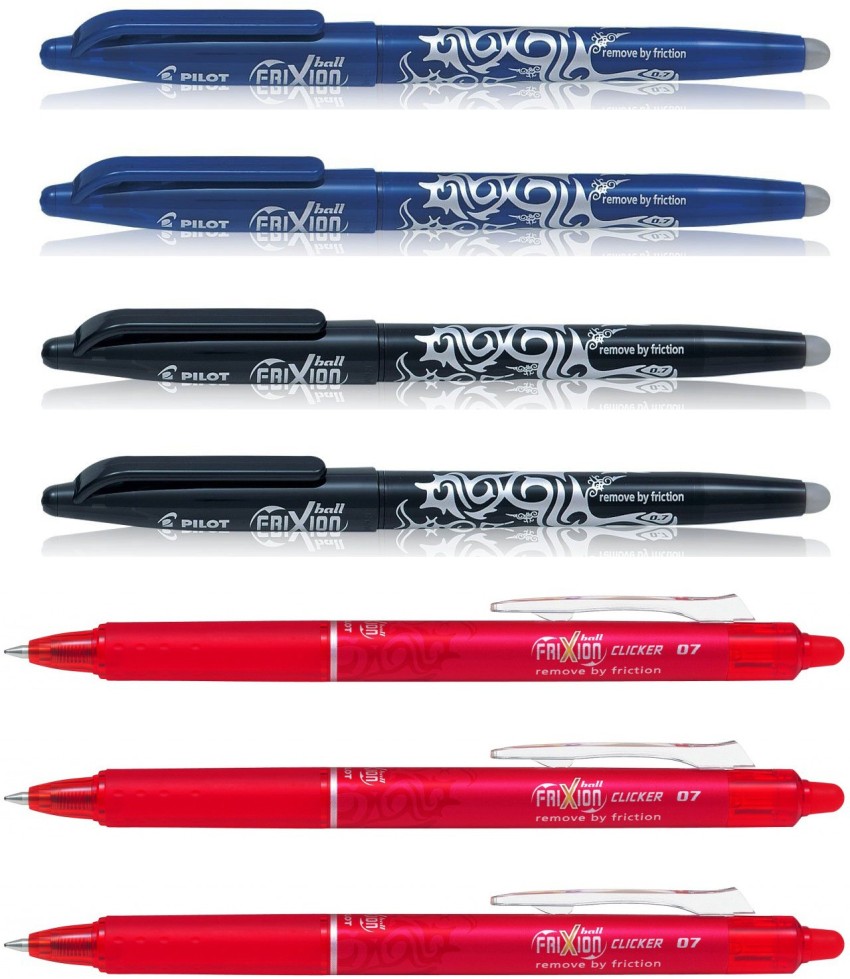PILOT Frixion Roller Ball Pen - 0.7MM (Red 3 , Black 2 , Blue 2) Roller Ball  Pen - Buy PILOT Frixion Roller Ball Pen - 0.7MM (Red 3 , Black 2 