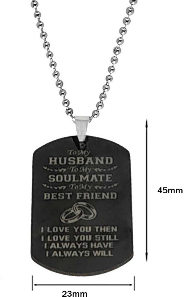 Husband dog sales tag necklace