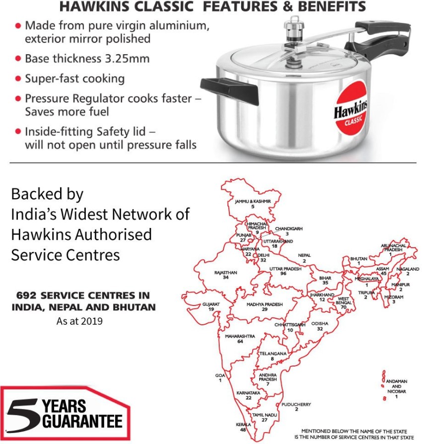 Hawkins Classic CL40 4 L Pressure Cooker Price in India Buy