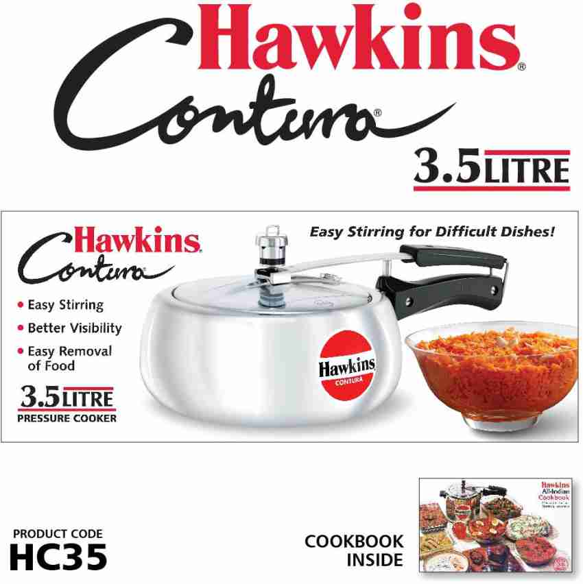 Hawkins Hc40 Contura 4-Liter Pressure Cooker Small Aluminum