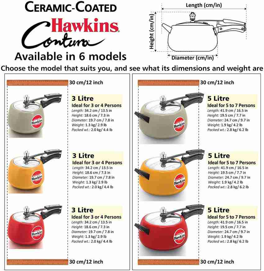 Hawkins Tomato Red Ceramic Coated Contura CTR50 5 L Inner Lid Pressure Cooker Price in India Buy Hawkins Tomato Red Ceramic Coated Contura CTR50 5 L Inner Lid Pressure Cooker online