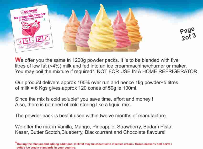 Softy ice cream premix manufacturers outlet