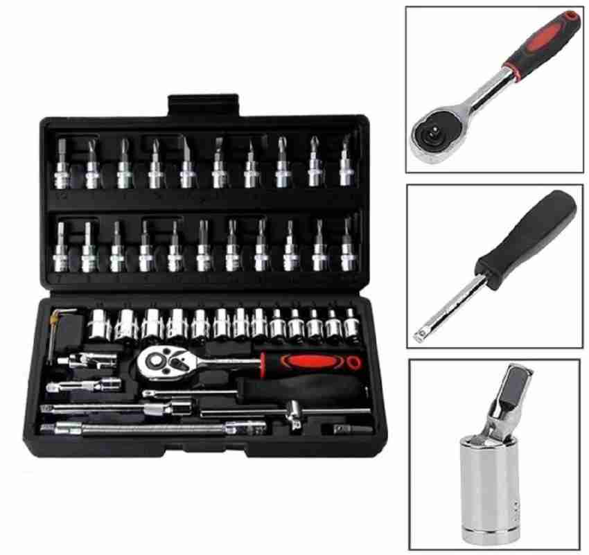 VT Global 46 Pieces Spanner Socket Combination Tool Kit