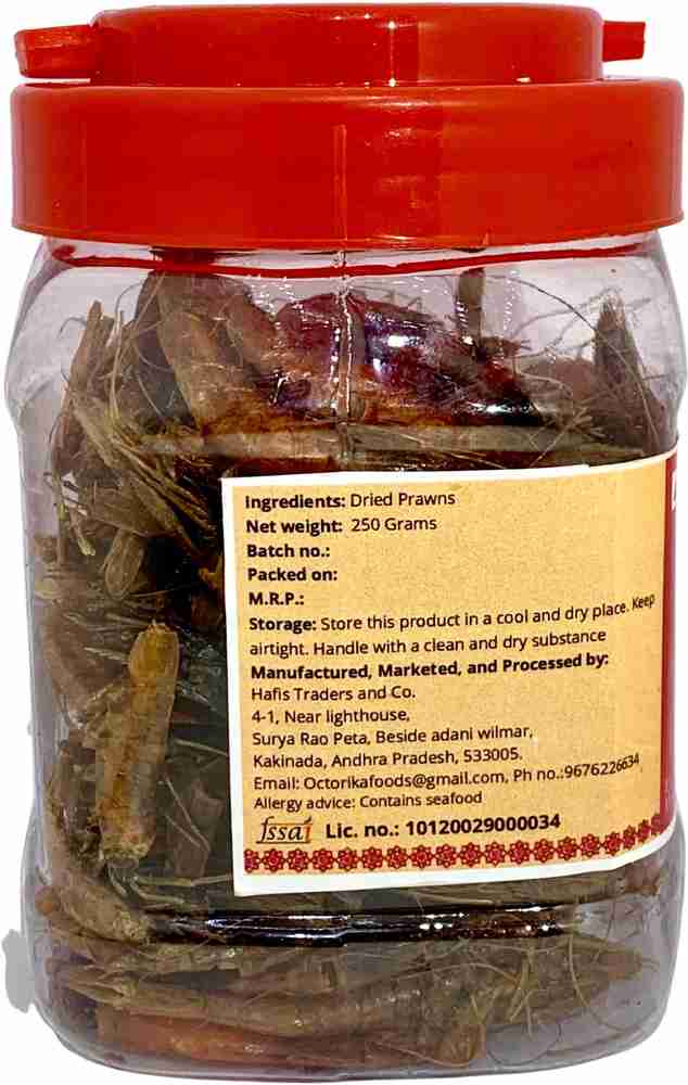 Octorika Dry Prawns Jheenga Royyalu Clean 250 g Price in India