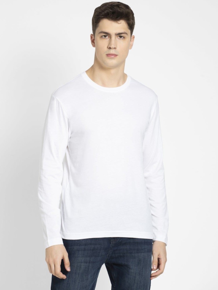 JOCKEY Men Round Neck White T-Shirt - Buy JOCKEY Solid Men Round Neck White T-Shirt Online at Prices in India | Flipkart.com