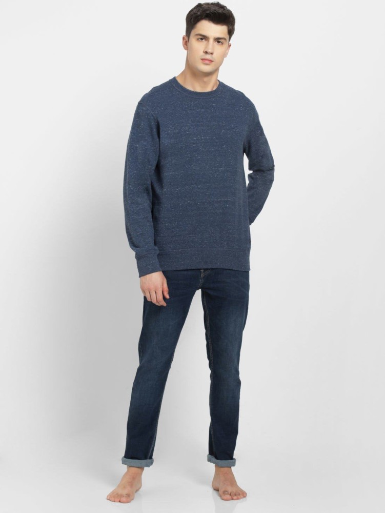 Jockey 2716 Men's Super Combed Cotton French Terry Solid Sweatshirt with  Ribbed Cuffs