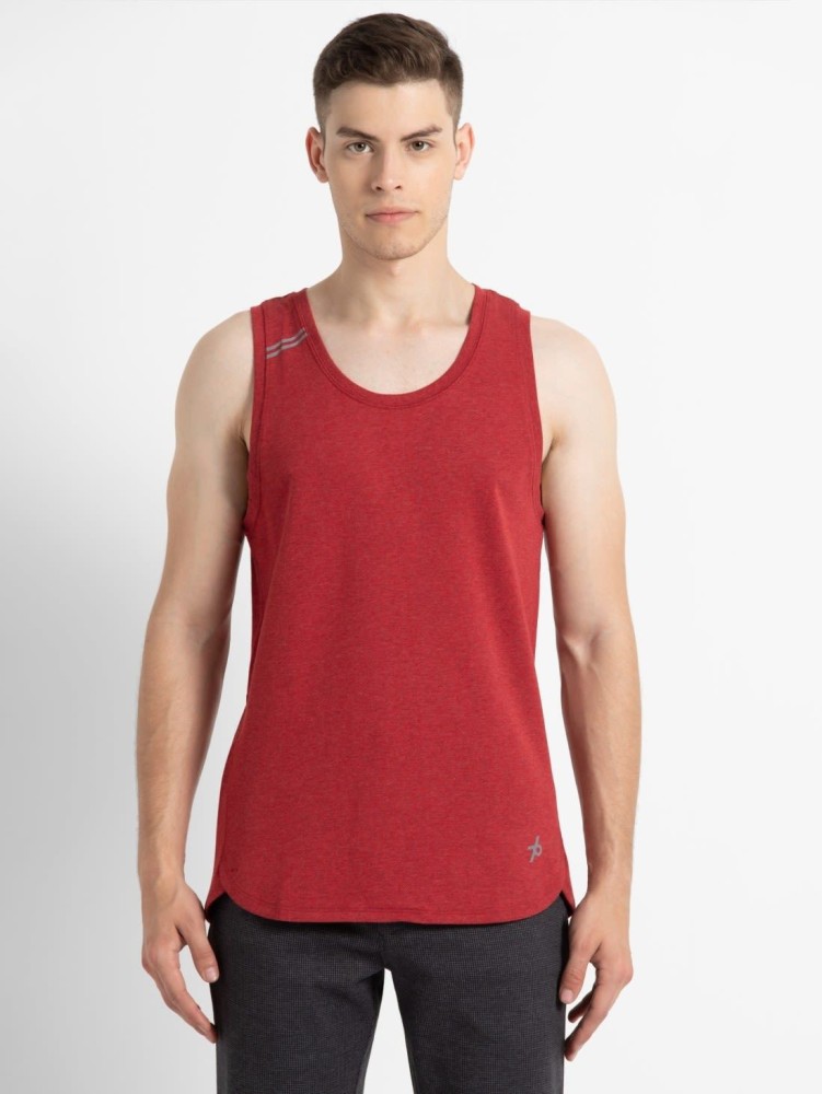 JOCKEY Solid Men Round Neck Red T-Shirt - Buy JOCKEY Solid Men