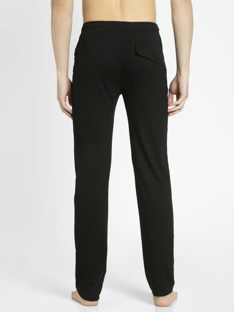 JOCKEY Solid Men Black Track Pants - Buy JOCKEY Solid Men Black Track Pants  Online at Best Prices in India