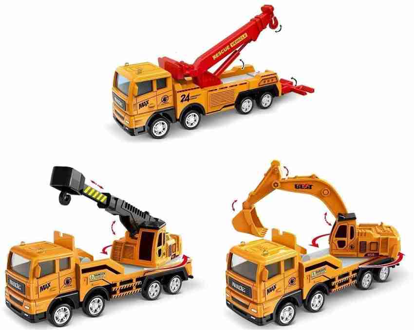 Asixxsix Kids Crane Truck, Alloy Arm Crane Toy Truck Educational Recovery  Vehicle Lifting Crane Toy for Holiday Birthday Gift, Construction Toy for 3