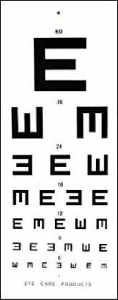 G- Matronix Plastic English Eye Test Chart Vision Test Chart Price