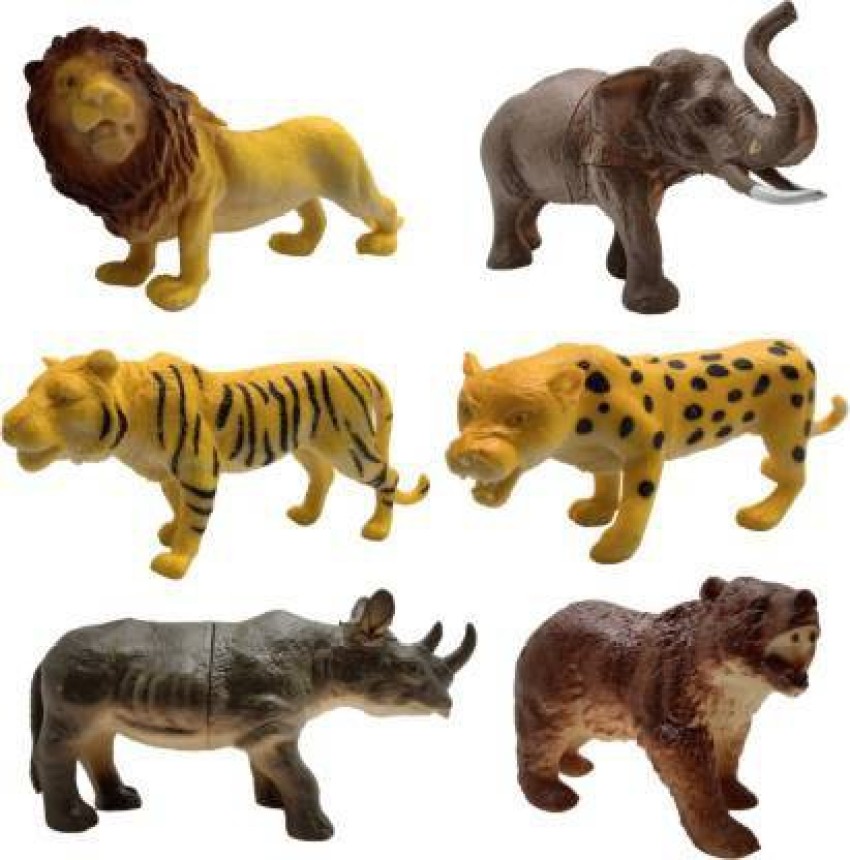 Toyify Pack Of 10 Animals Figures Toys, Realistic Small Size