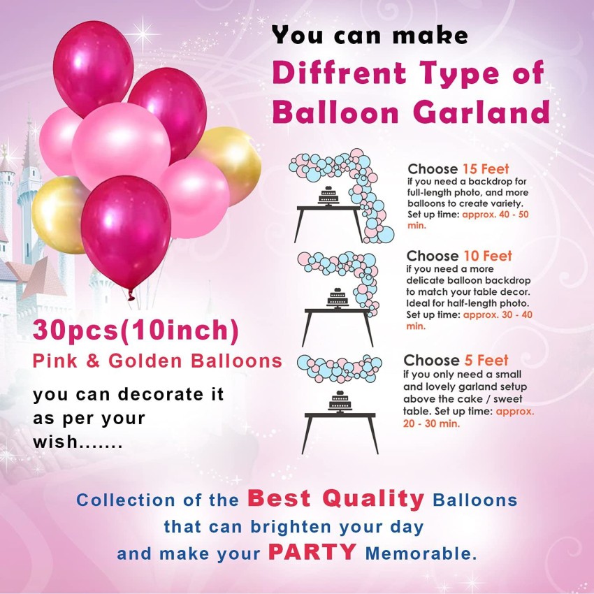 Party Propz Half Birthday Decorations Kit For Baby Girl Combo - 33Pcs Items  Set For 6 Months Birthday Decorations For Girl - 1/2 Birthday Decorations  For Girls - Half Bday Banner, Balloons