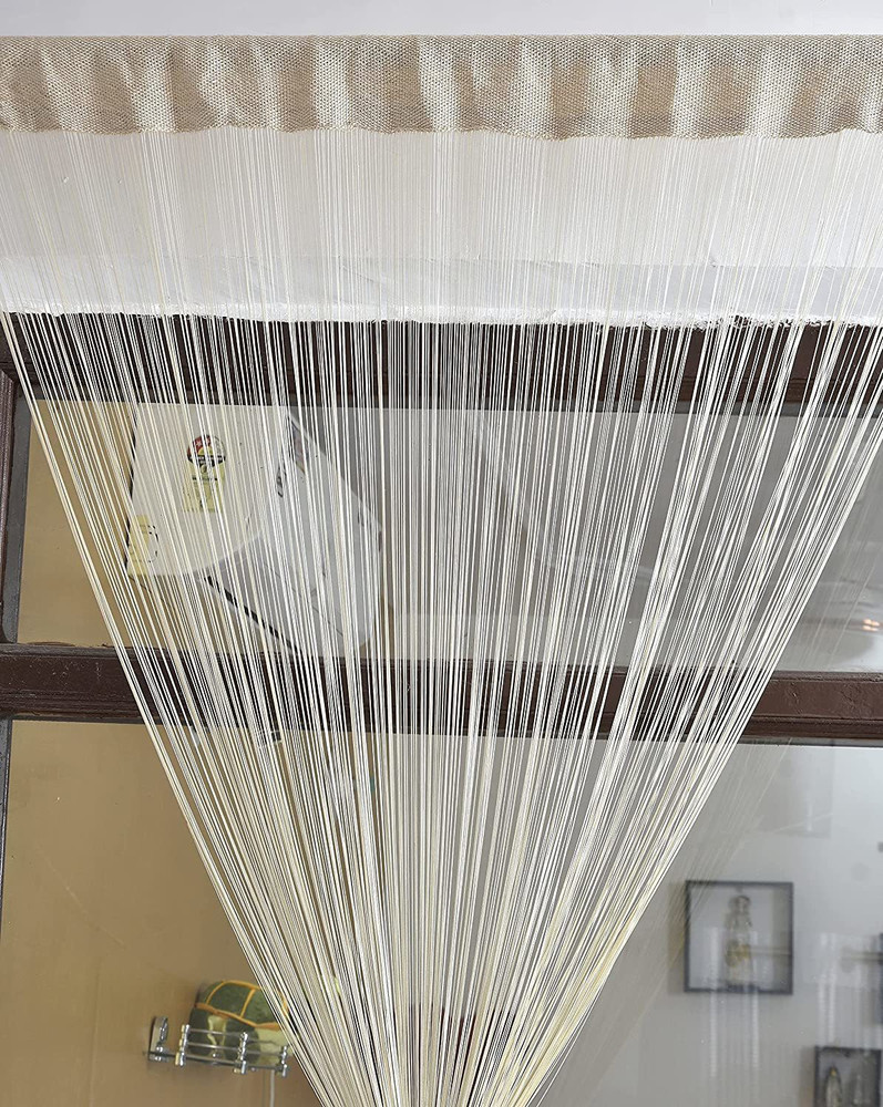 Bhavisha Home Furnishing 143 cm 5 ft Polyester Semi Transparent