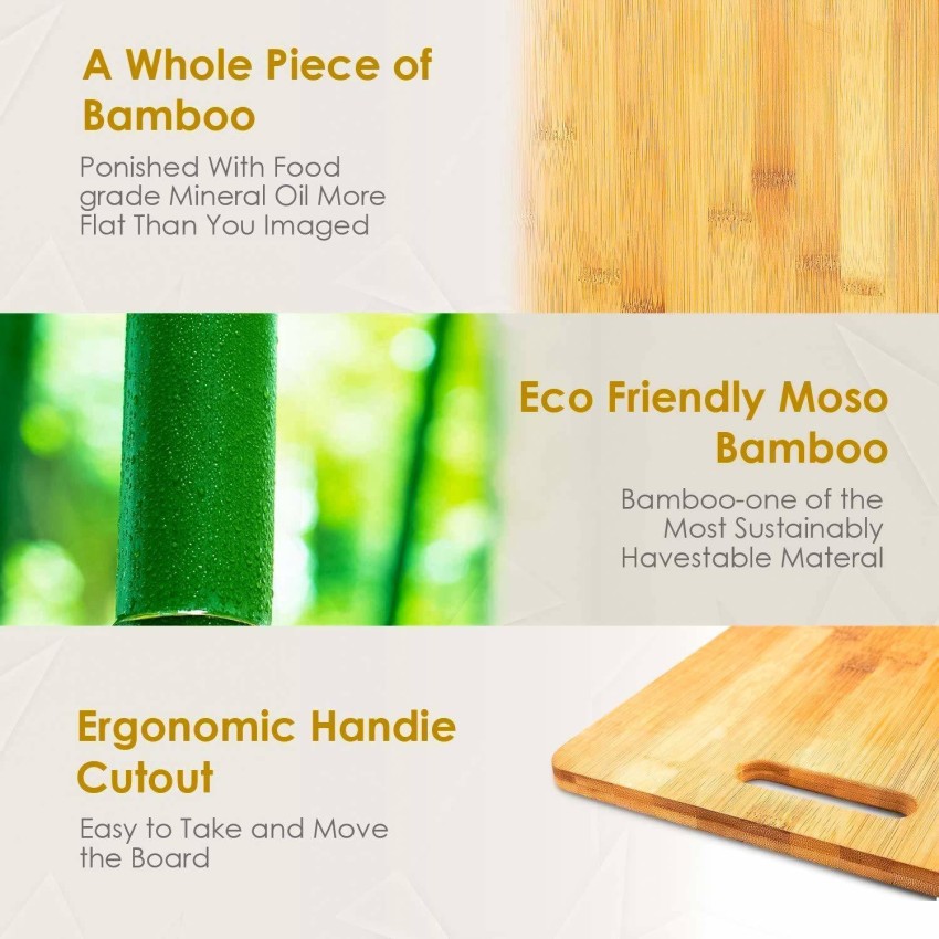 Bamboo Chopping Board with Metal Handle – Rusabl