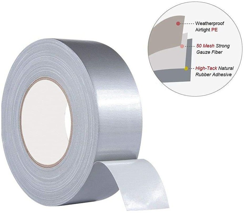 Buy ISAN Silver-Grey Duct Waterproof/Book Binding Tape 240mm (10 Approx)  Width X 25m Length (2 Pcs.) Online at Best Prices in India - JioMart.