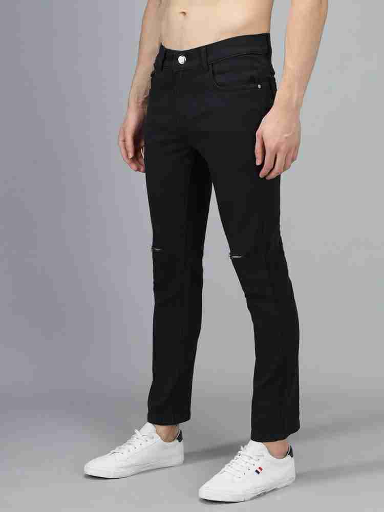 Petite Washed Black Wide Leg Jeans Strap Detail