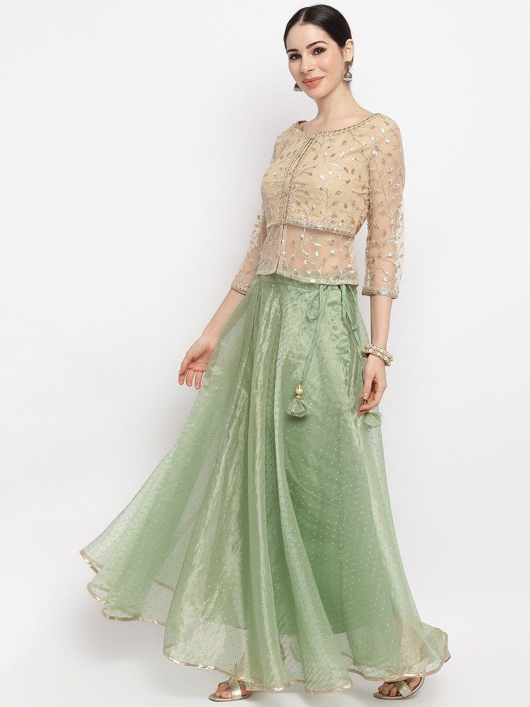 IMARA Embroidered Stitched Lehenga u0026 Crop Top - Buy IMARA Embroidered  Stitched Lehenga u0026 Crop Top Online at Best Prices in India | Flipkart.com
