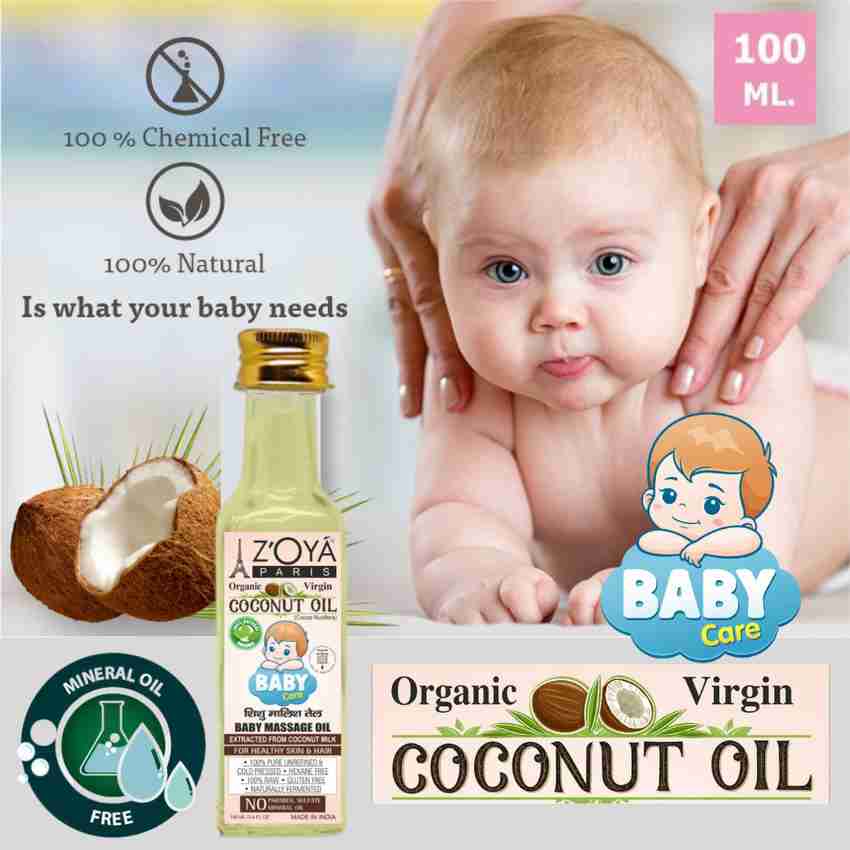 ZOYA PARIS VIRGIN COCONUT BABY MASSAGE OIL Organic 100 Pure