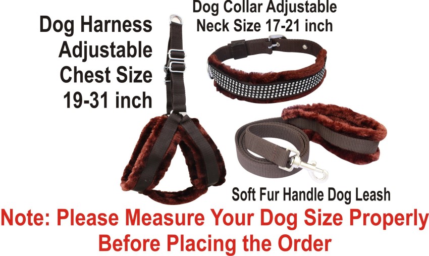 Chewy Brown Dog Harness Leash Set