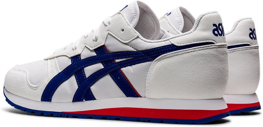 Asics red white and blue running clearance shoes