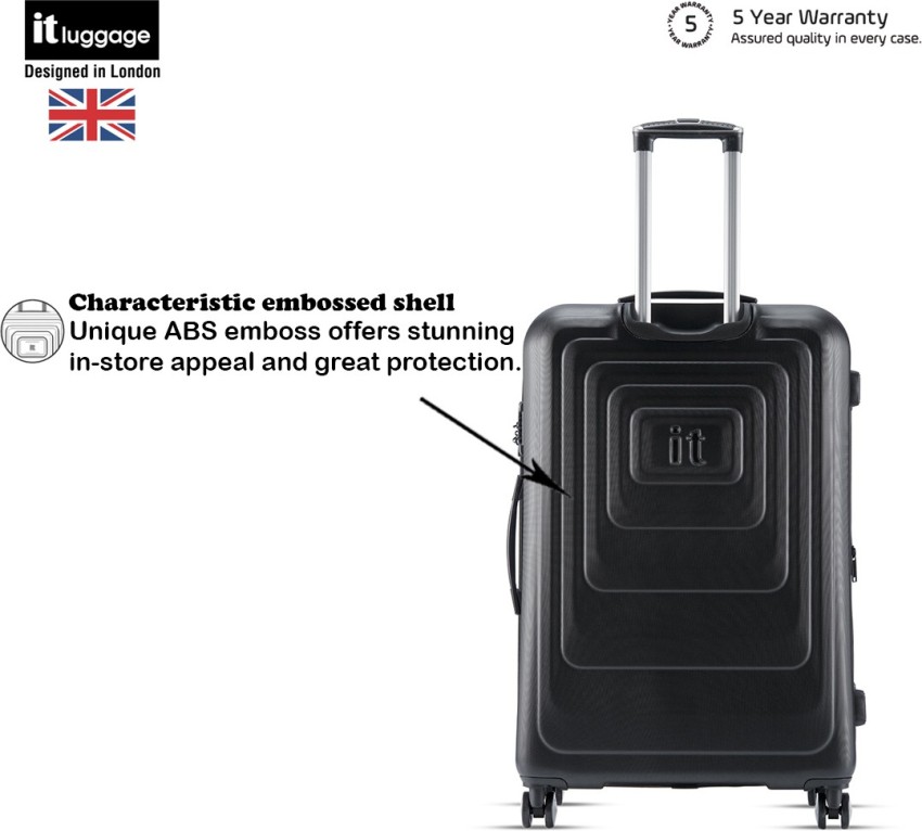 It Luggage Mesmerize Expandable Check in Suitcase 4 Wheels 28 inch Black Price in India Flipkart