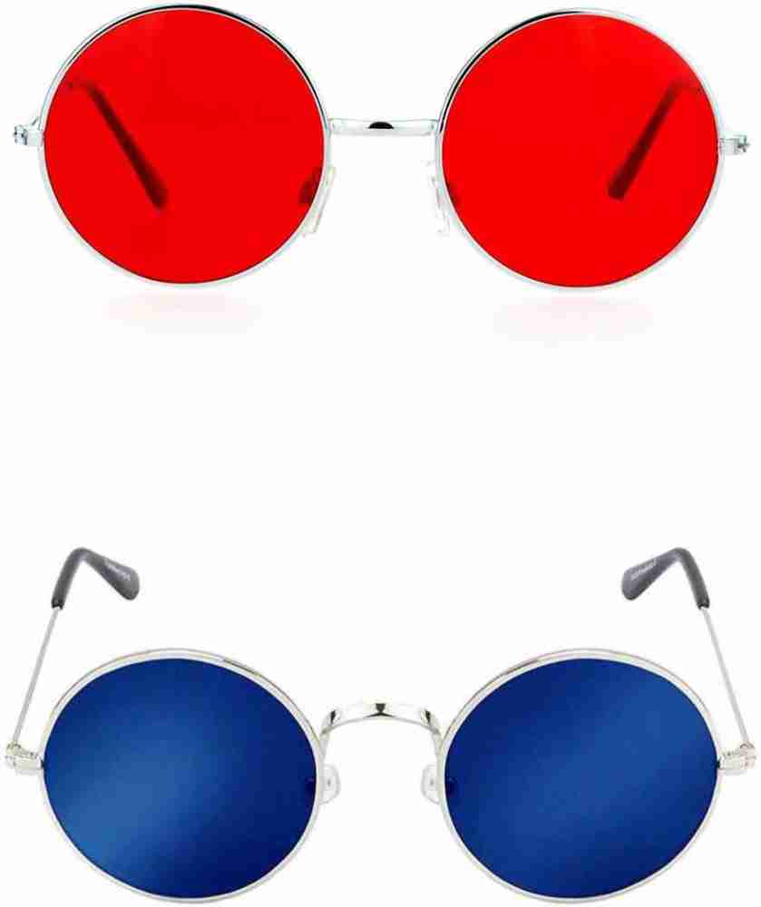 Buy neel work Round Sunglasses Red, Black For Men & Women Online @ Best  Prices in India