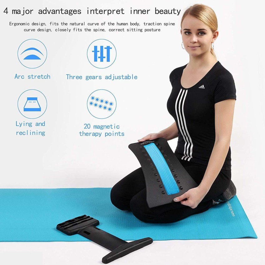 Back Stretching Device, Lumbar Back Pain Relief Device,Back Stretcher Massager ,Multi-Level Lumbar Support Stretcher Spinal, Lower and Upper Muscle