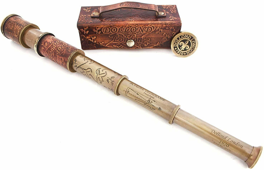 VINTAGE STAR Steampunk Handheld Brass Telescope For Travelers