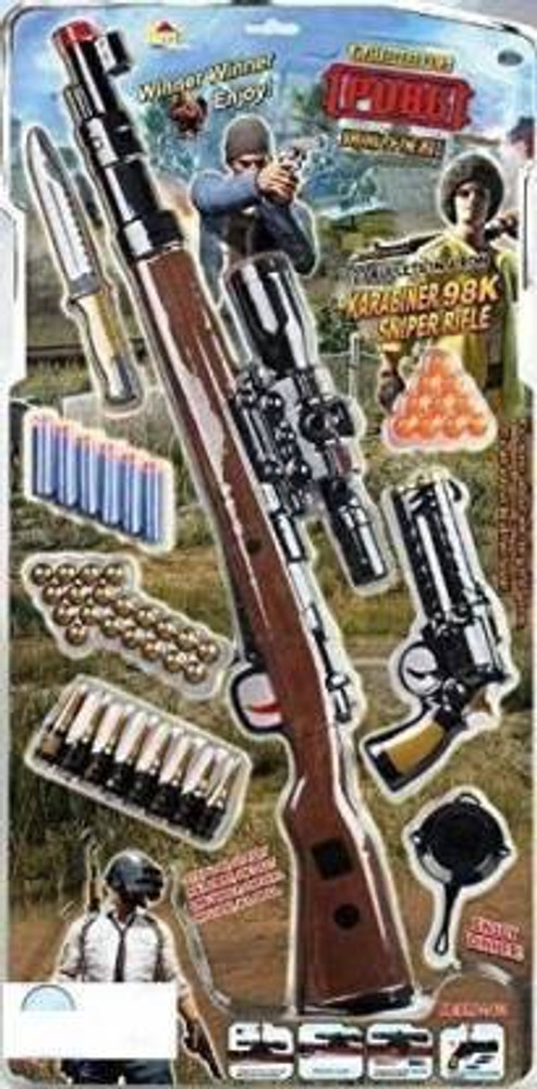 Kmc kidoz PubG Theme Gun Toys Set Rifle Knife Shooting Role Play
