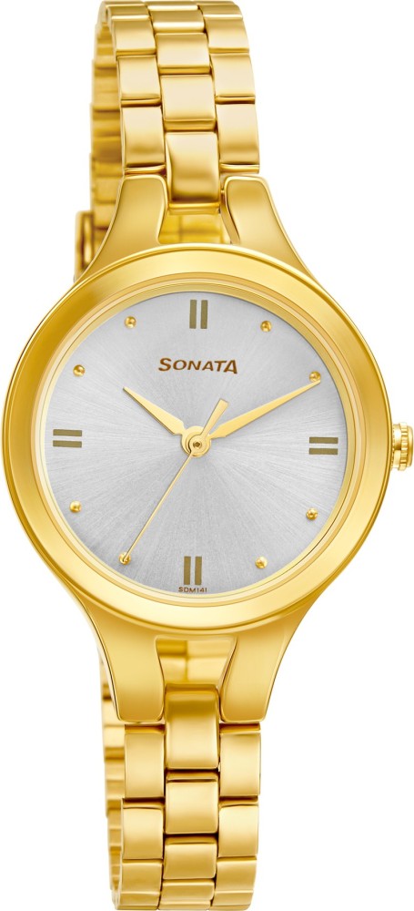 Sonata watch ladies discount golden