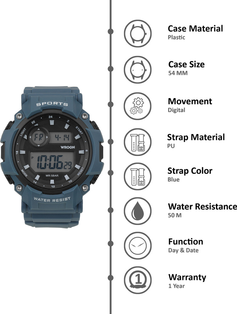 WROGN Digital Watch For Men Buy WROGN Digital Watch For Men WRG00055B Online at Best Prices in India Flipkart