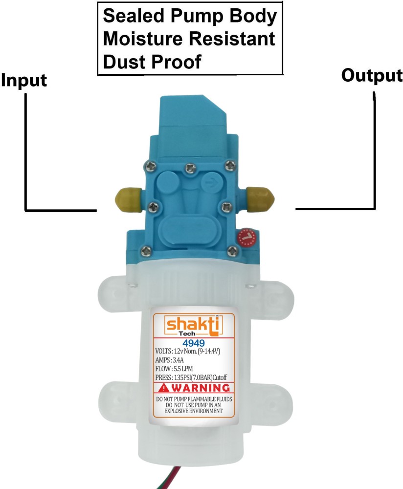 Shakti Tech Agriculture Battery Sprayer Motor Pump 12V DC Diaphragm High  Performance Water Pump 135 PSI And Heavy 1.7 AMP Charger Diaphragm Water  Pump Price in India - Buy Shakti Tech Agriculture