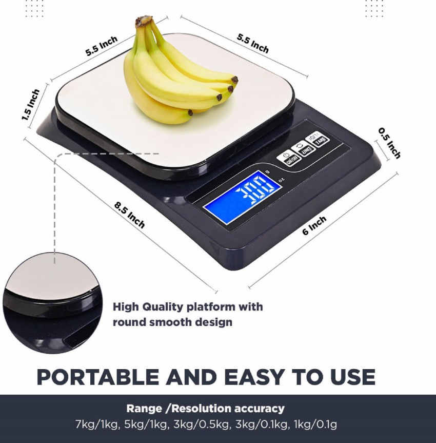 Digital Food Scale Weight Grams and OZ, 3kg/1kg Kitchen Scale for Cooking  Baking