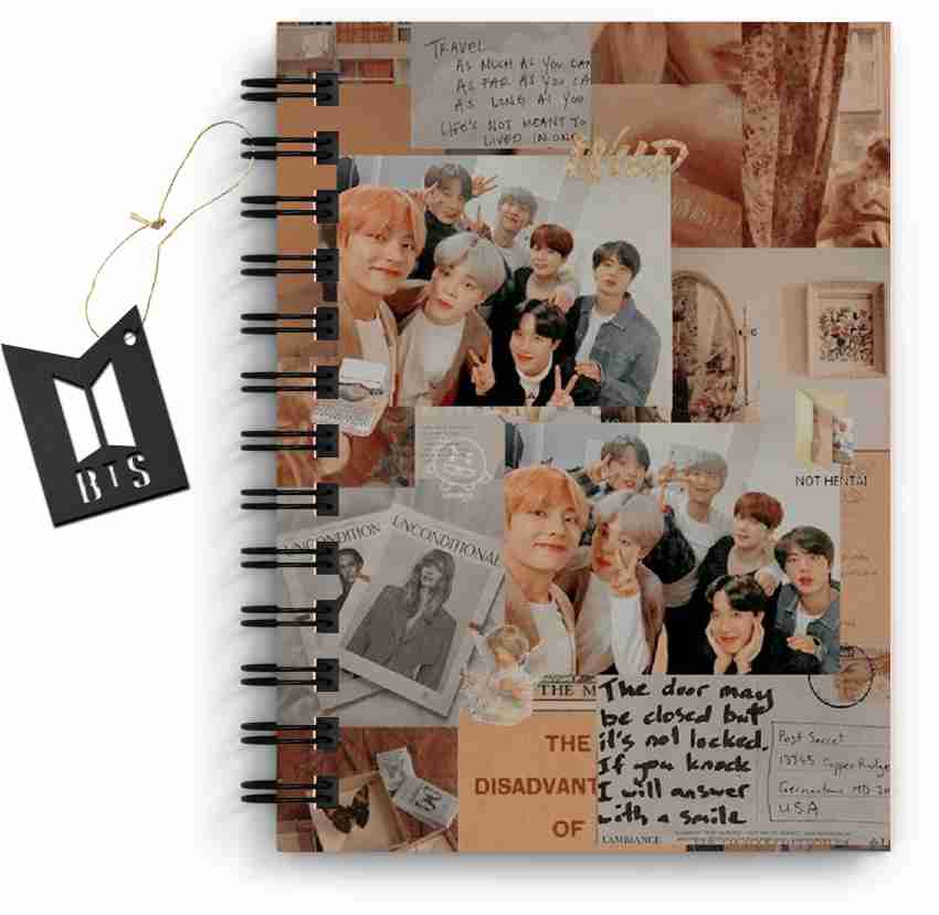 Super Cute BTS Member Sketch Book, Unrulled Diary