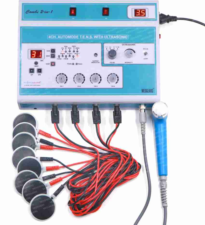 4 Channel Tens with Ultrasonic Physiotherapy Machine