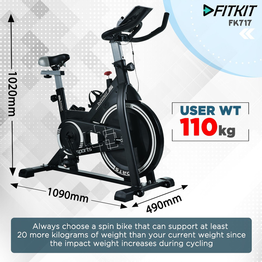 FITKIT by Cultsport FK717 14lbs Flywheel with Free Diet Plan Trainer Installation Services Spinner Exercise Bike Buy FITKIT by Cultsport FK717 14lbs Flywheel with Free Diet Plan Trainer Installation S...