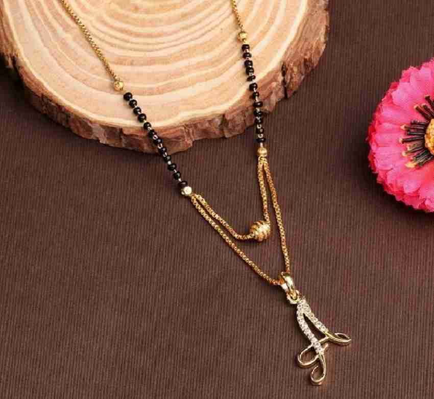 A letter mangalsutra new arrivals